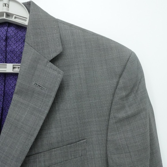 Ted Baker London Endurance Blazer Mens 40R Gray Nailhead Wool Tailored Business